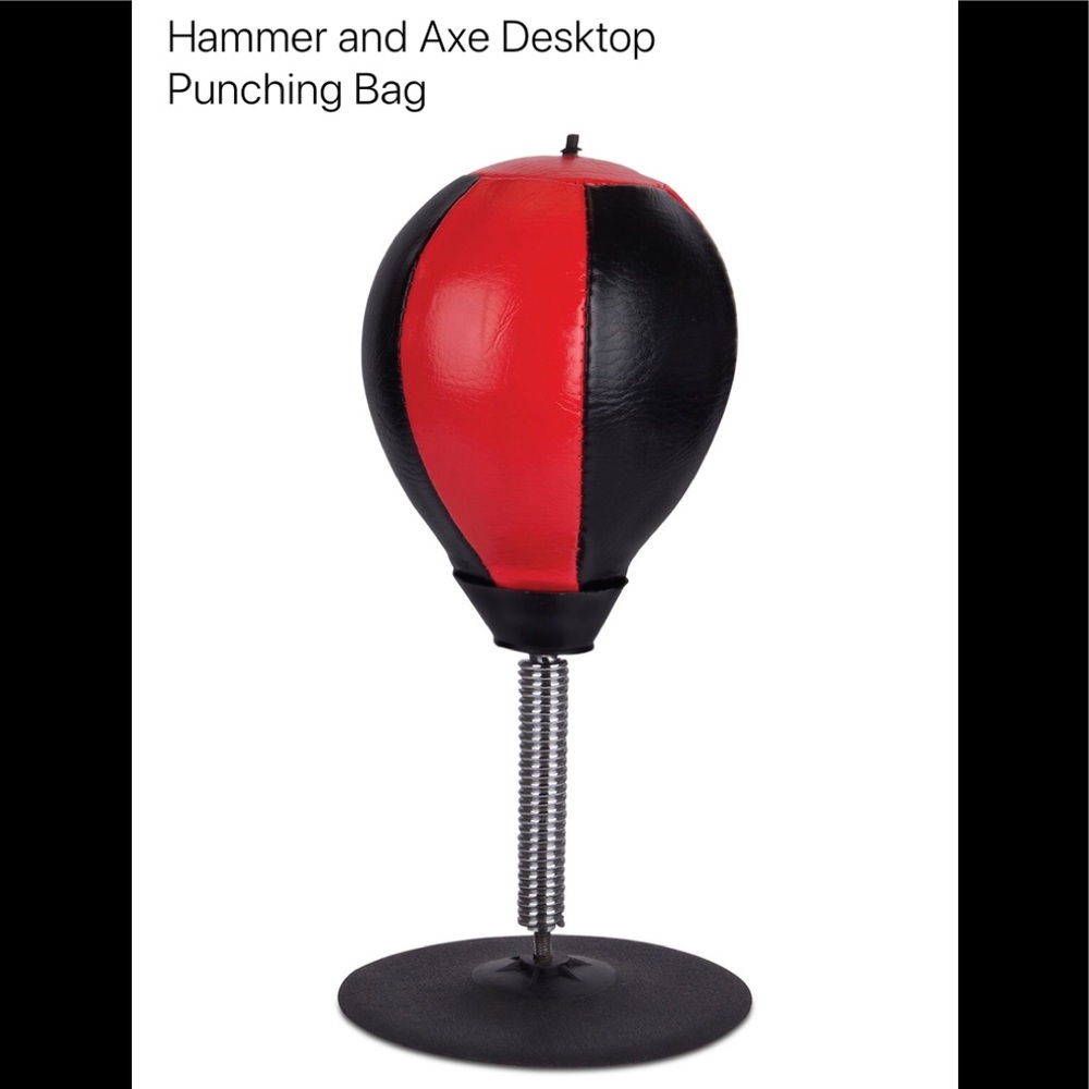 NIB Desktop Punching Bag - Red and Black